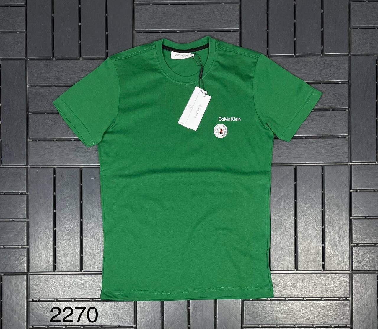 CALVIN KLEIN Logo Detaylı Koyu Yeşil Erkek T-Shirt 2270