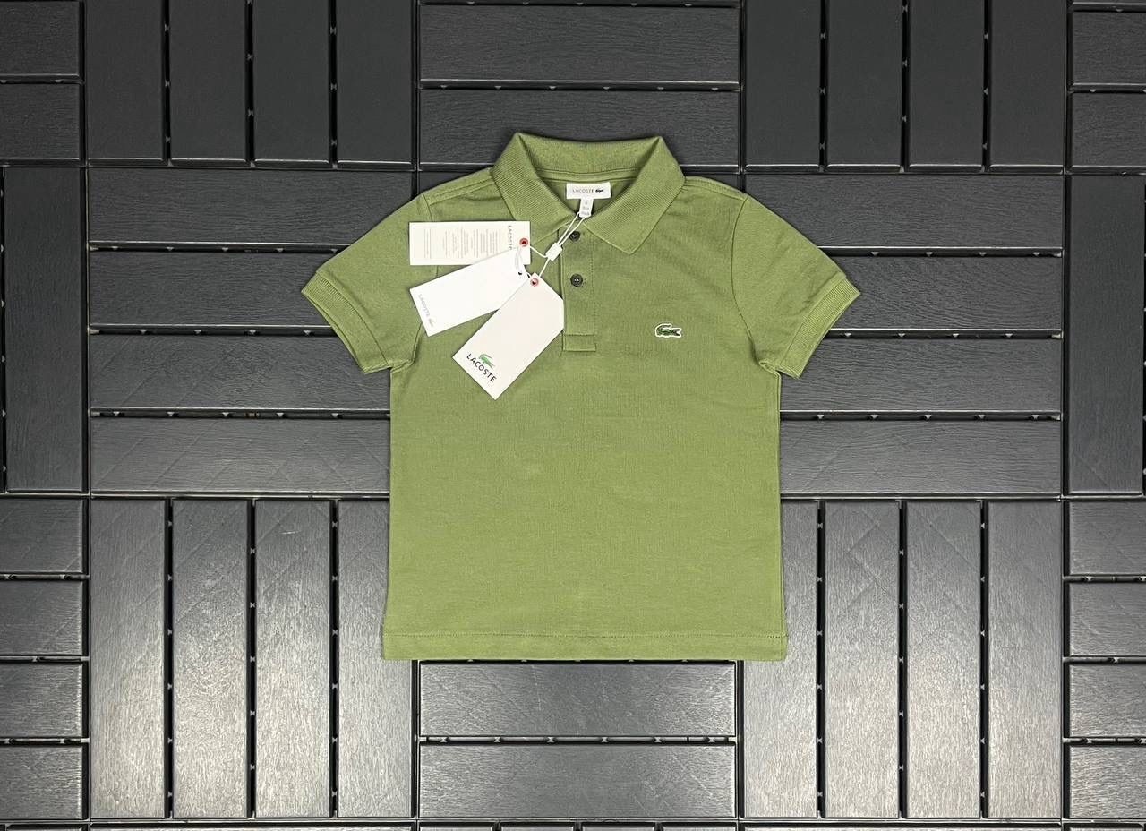 LACOSTE Polo Yaka Logo Detaylı Haki Çocuk T-Shirt 80000