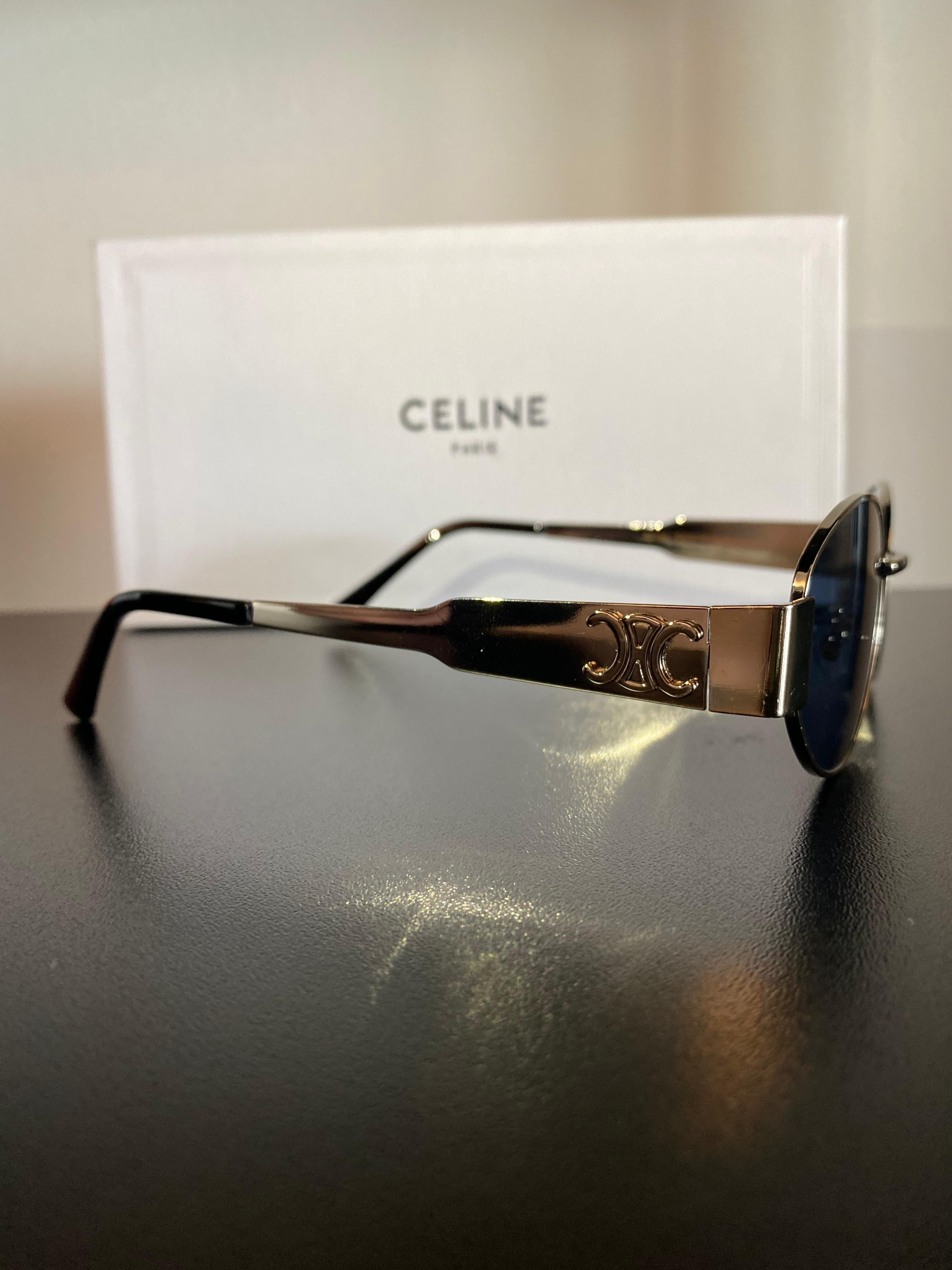 Celine Kadın Gümüş Çerçeve Siyah Cam Güneş Gözlüğü