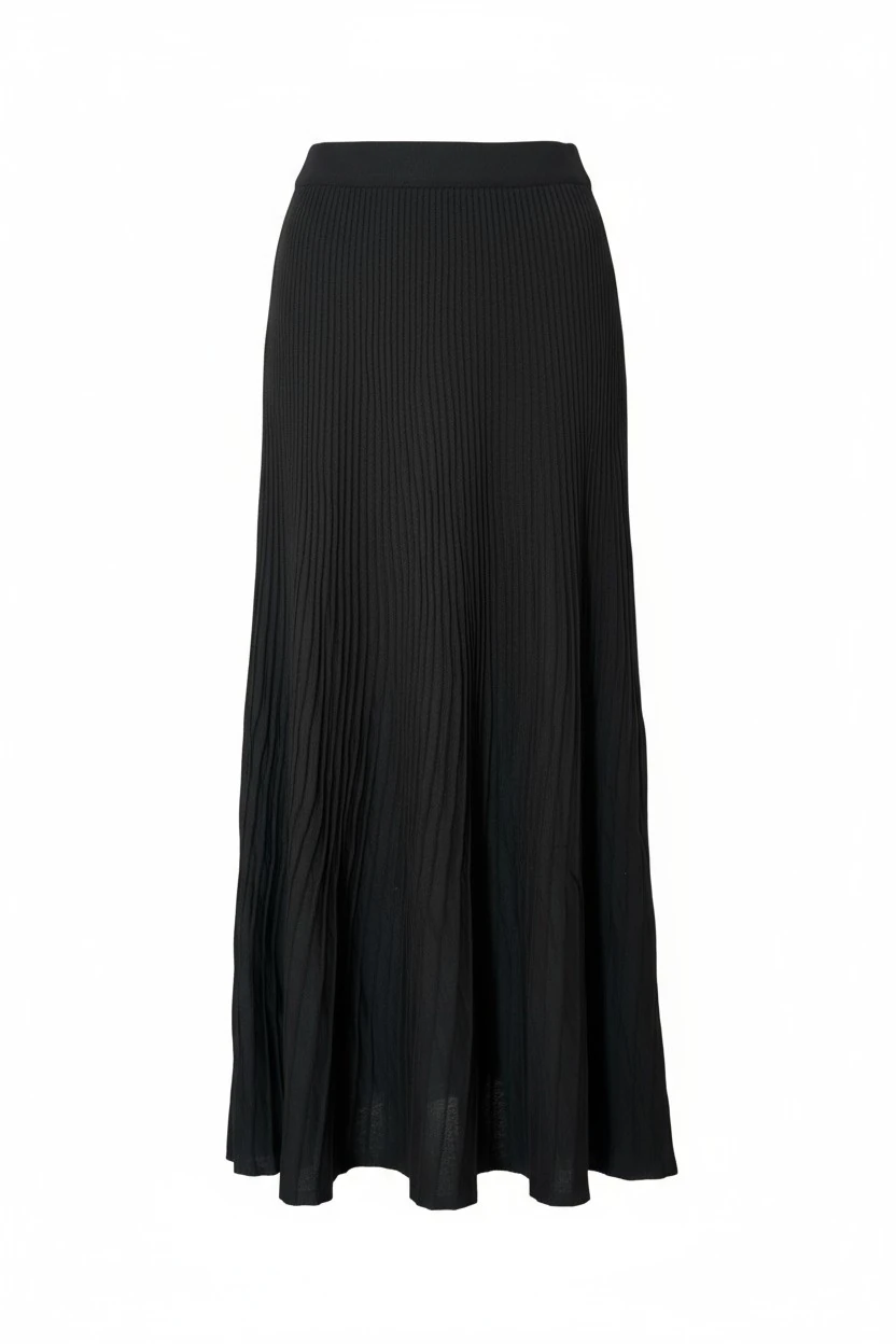 Berhani Gold Düğmeli Etekli Siyah Kadın Takım 260B