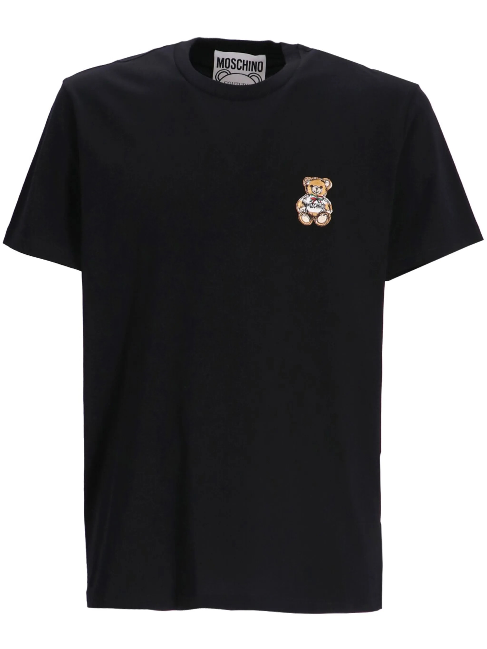 Moschino Ayıcık Nakış İşlemeli Kadın Siyah T-shirt