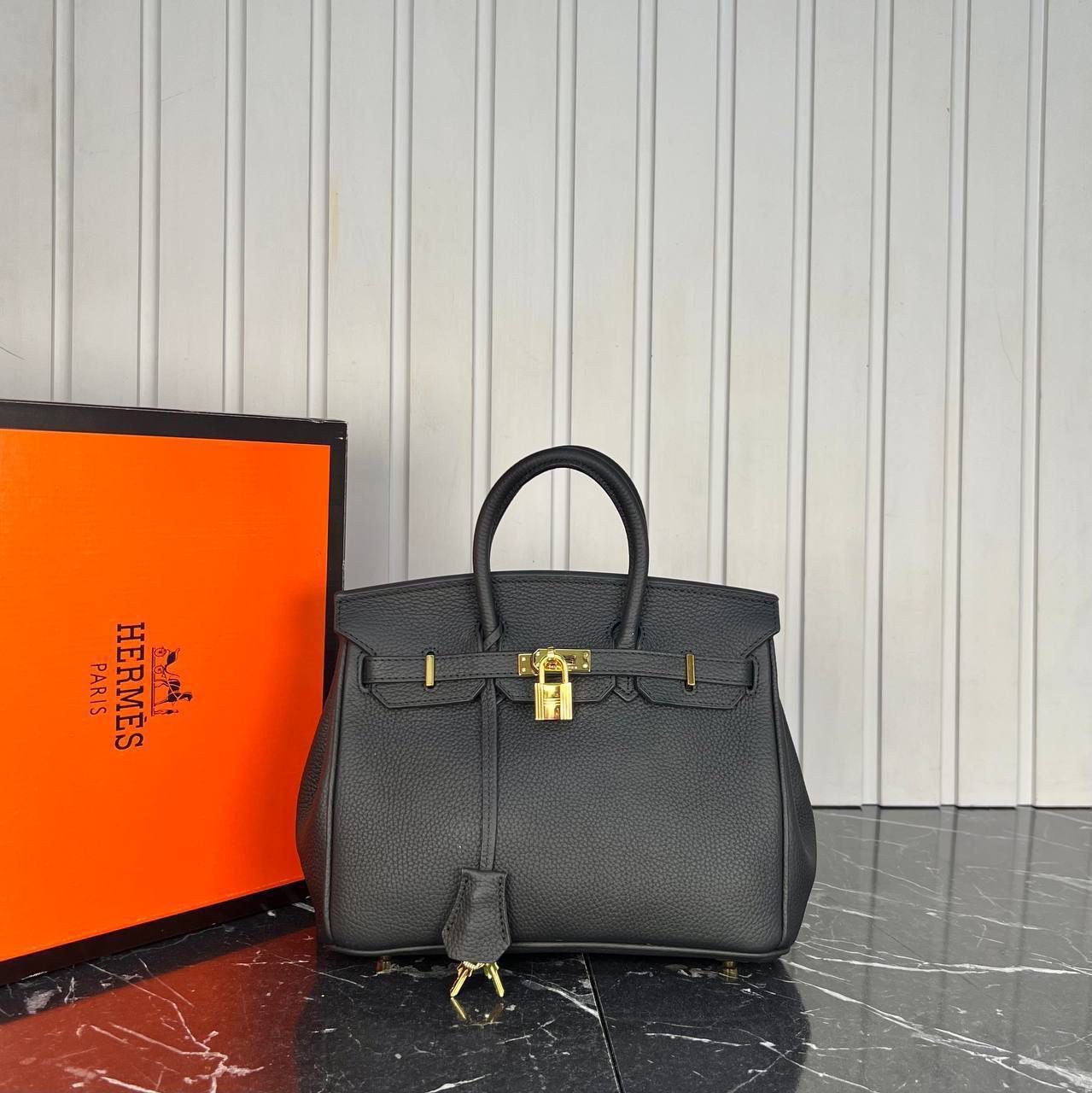 HERMES BİRKİN BLACK BAG 25 CM HAKİKİ DERİ İTHAL