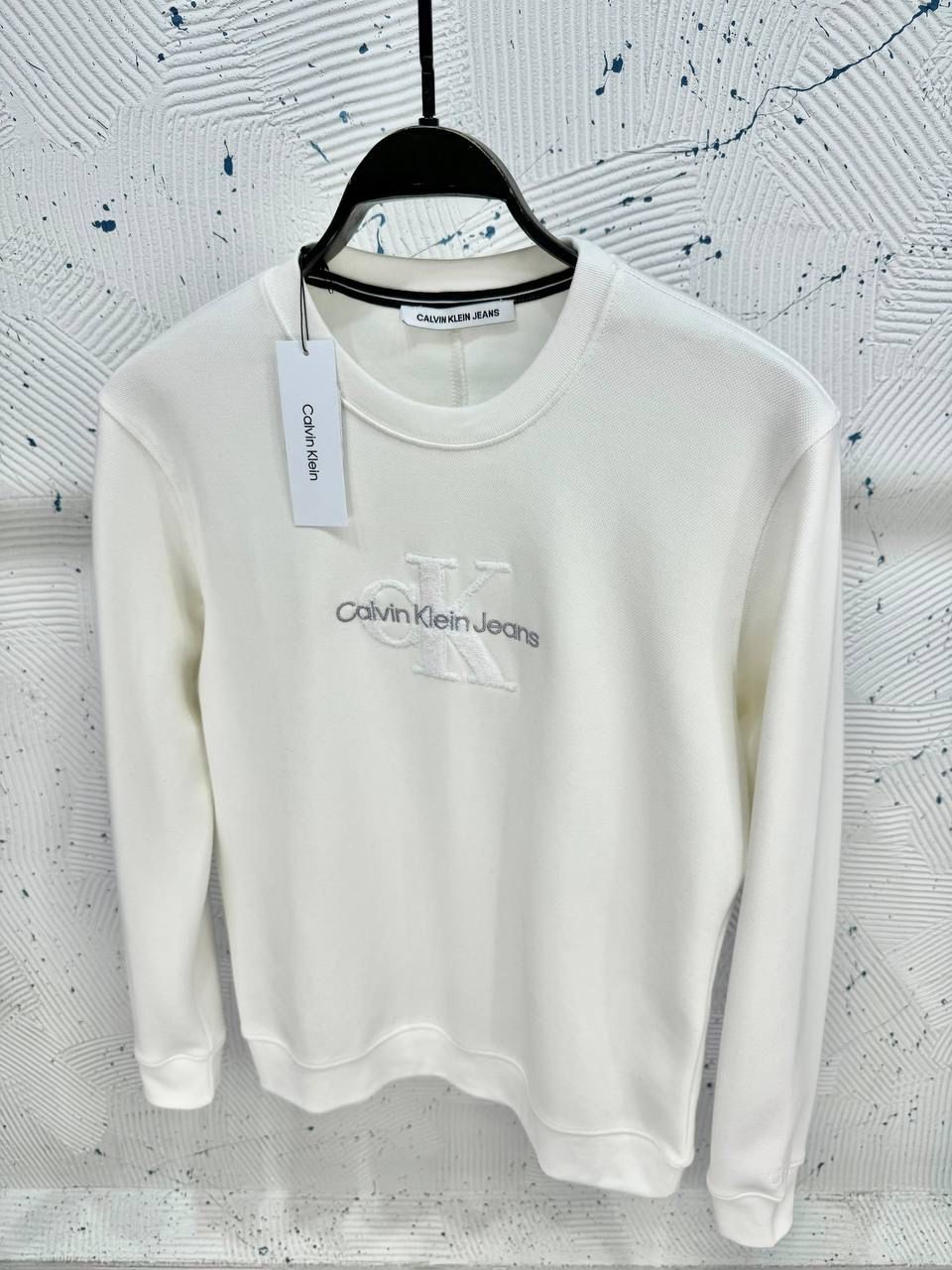 CK Beyaz Erkek Sweatshirt