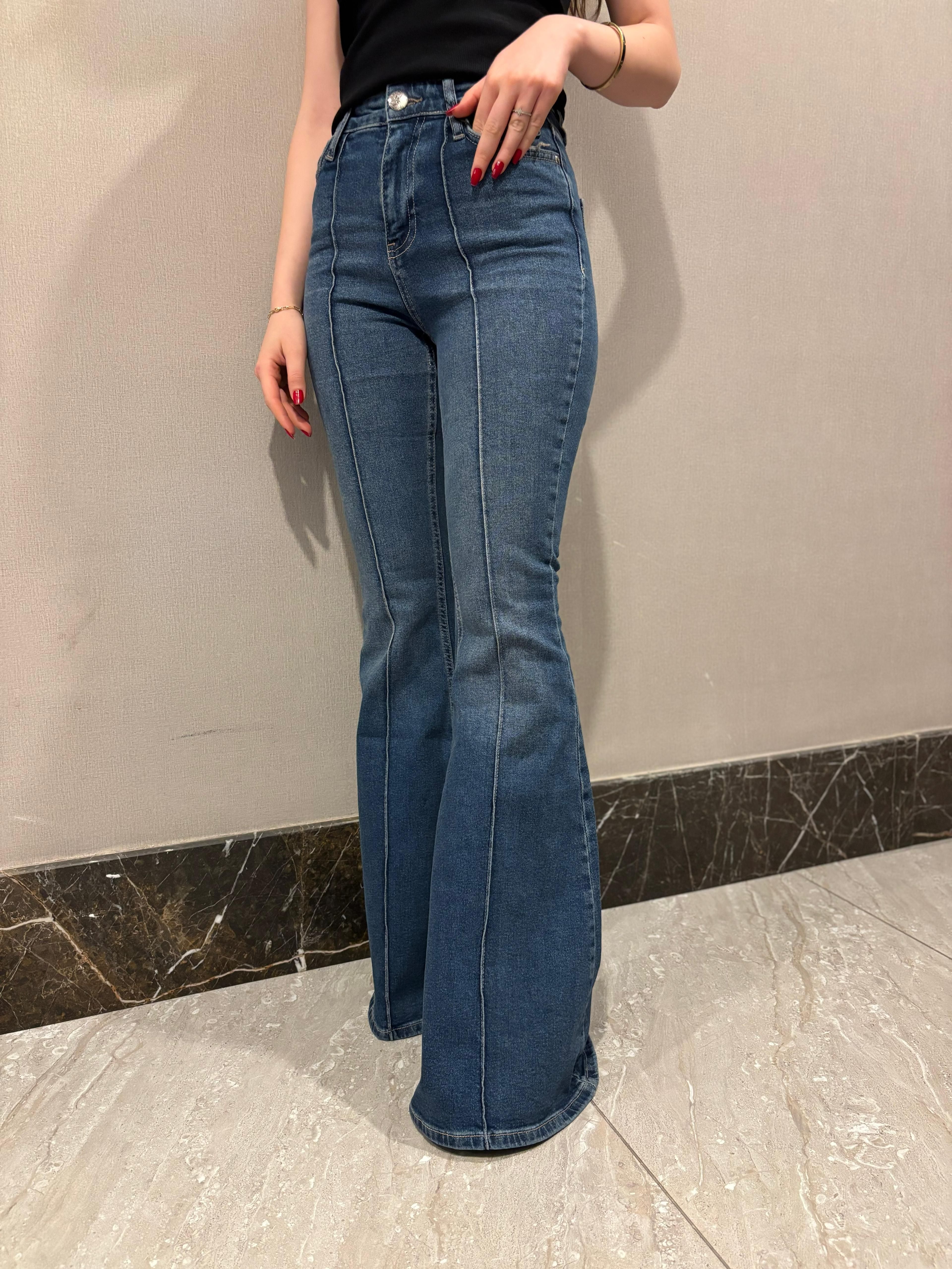 Loro Piana Mavi Kadın Kot Pantolon 1103-25
