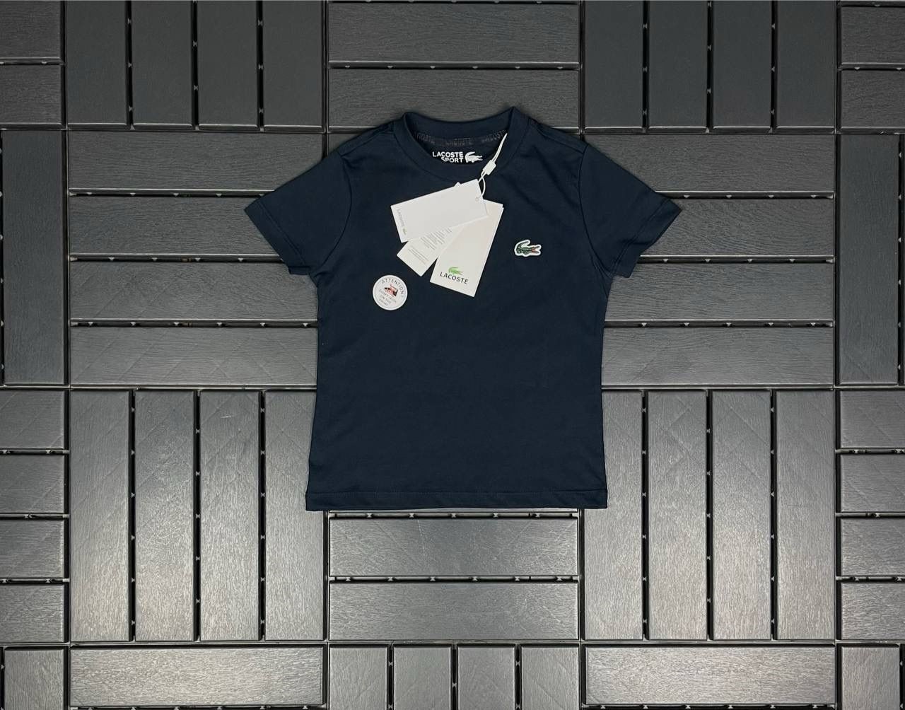 LACOSTE Logo ve Baskı Detaylı Lacivert Çocuk T-Shirt 81018