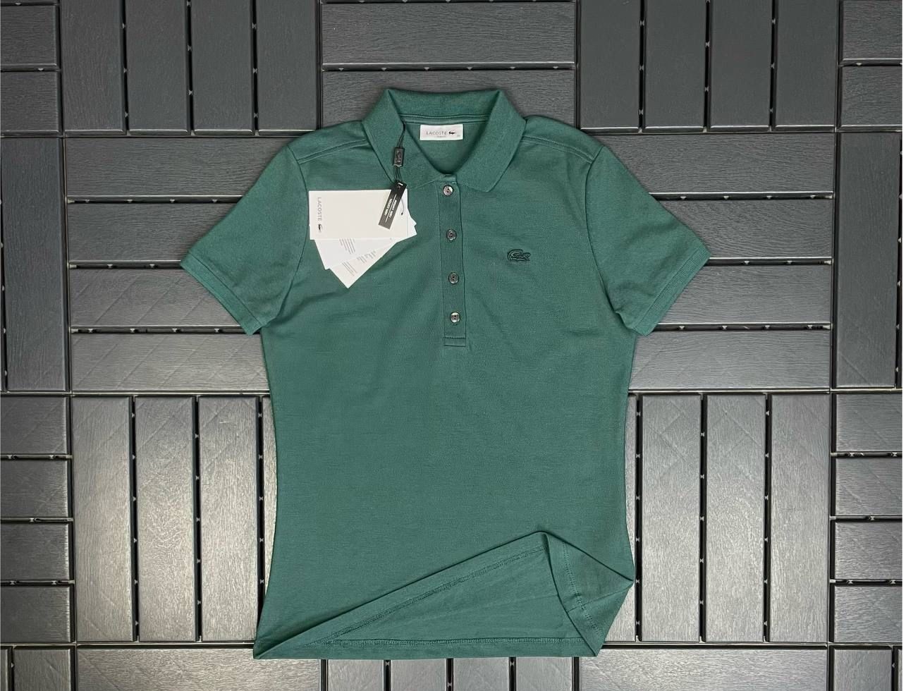 LACOSTE Polo Yaka Yeşil Kadın T-Shirt 3008