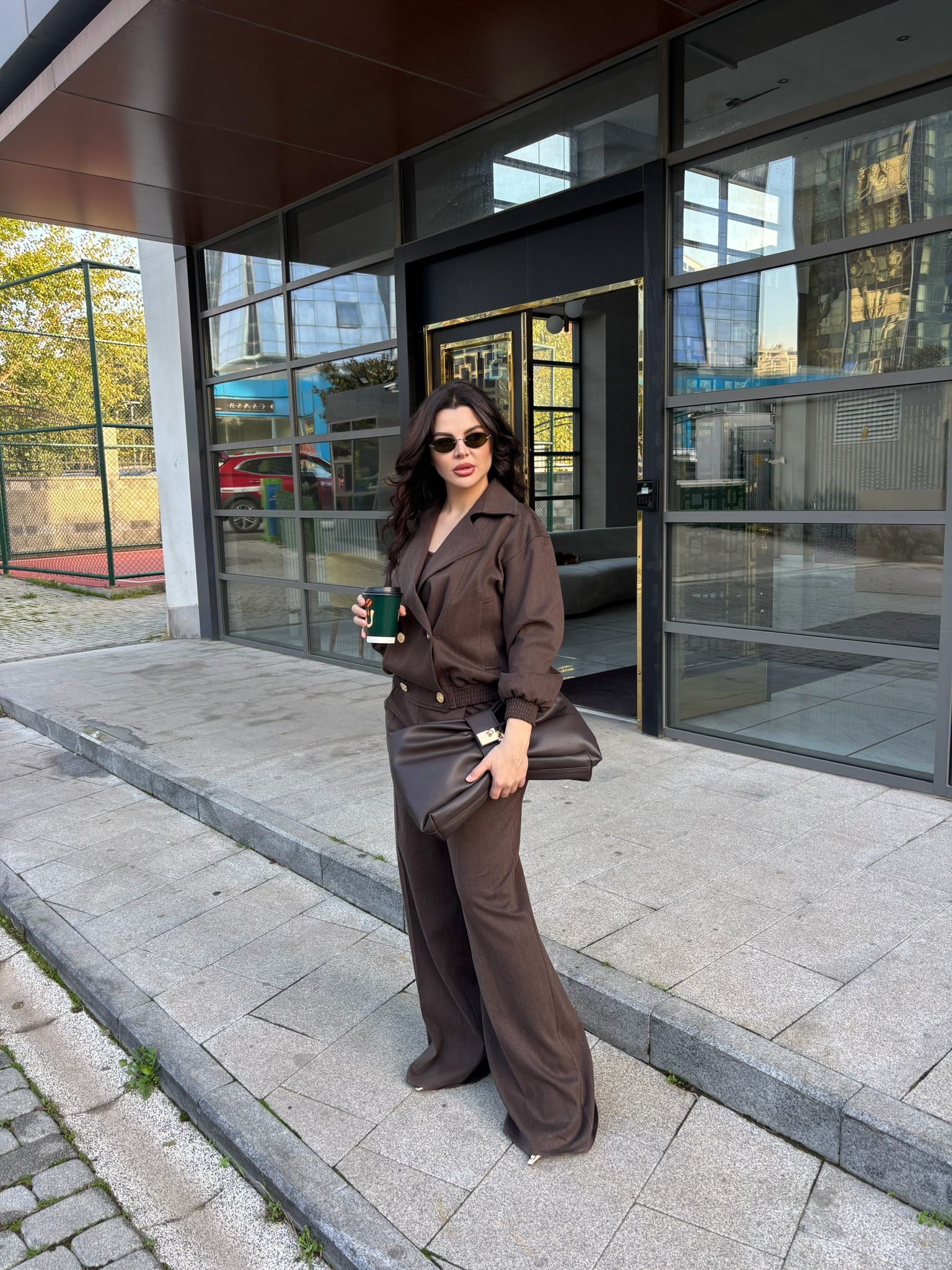 Berhani Deri Papyon Model Kahverengi Kadın Çanta 8296