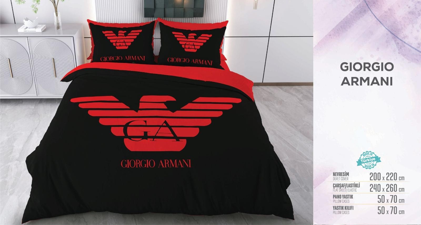 Gıorgıo Armani Çift Kişilik Nevresim Takımı 200x220