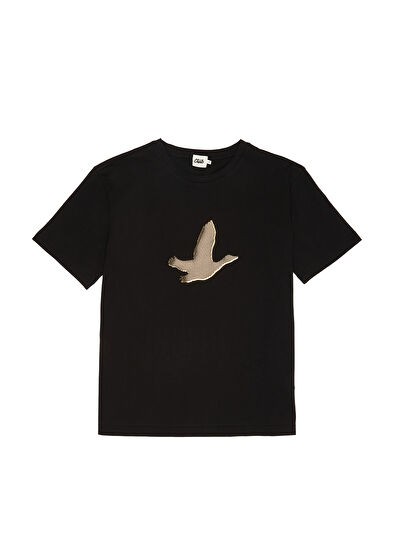 Beymen Siyah Gold Logolu Kadın Siyah T-shirt