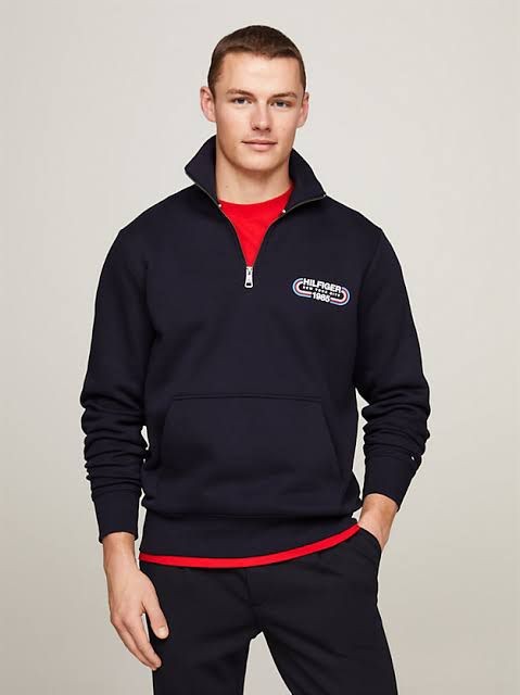 Tommy Lacivert Erkek Sweatshirt