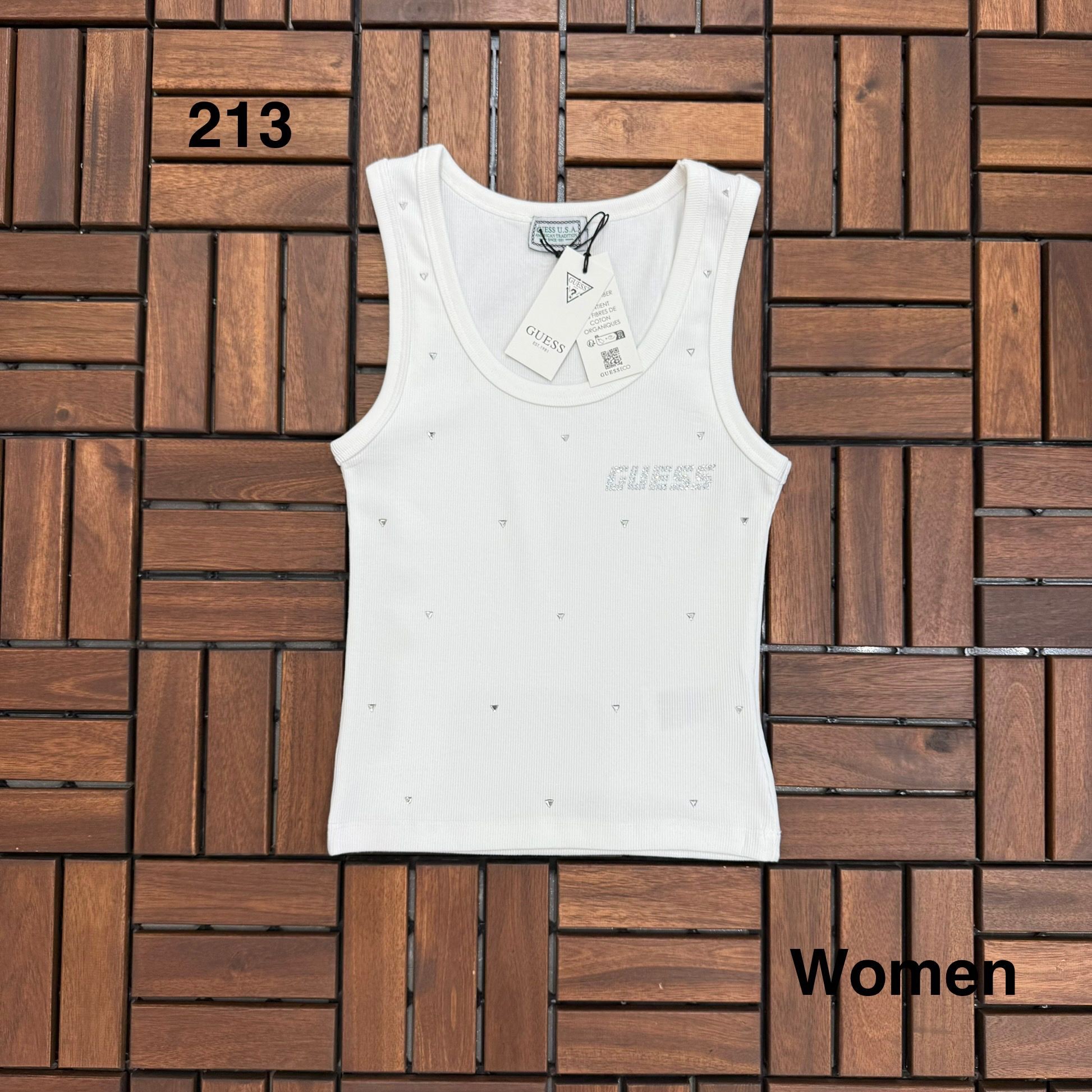 Guess Taşlı Beyaz Kadın Atlet BES213