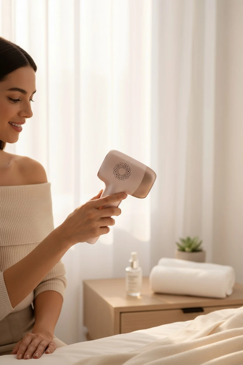 Berhani Buz Başlıklı Pembe IPL Lazer Epilasyon Cihazı