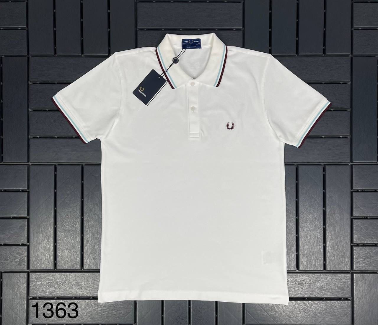 FRED PERRY Polo Yaka Logo Detaylı Beyaz Erkek T-Shirt 1363