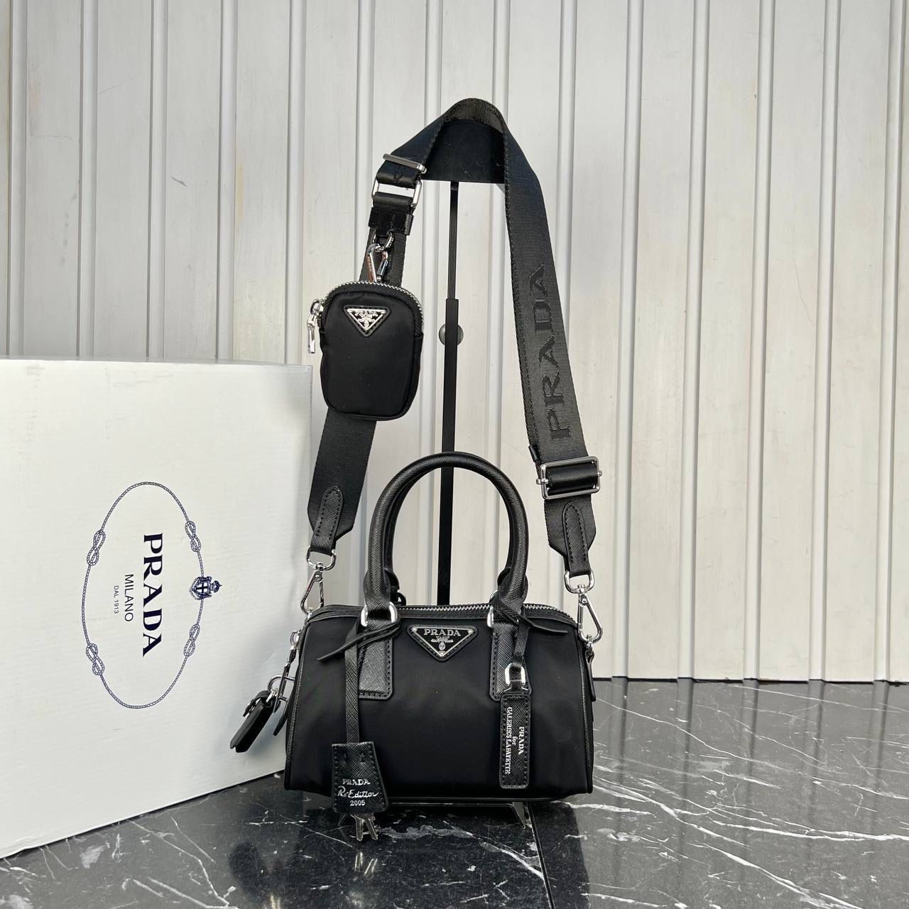 Prada Re-Nylon & Saffiano Crossbody Bag