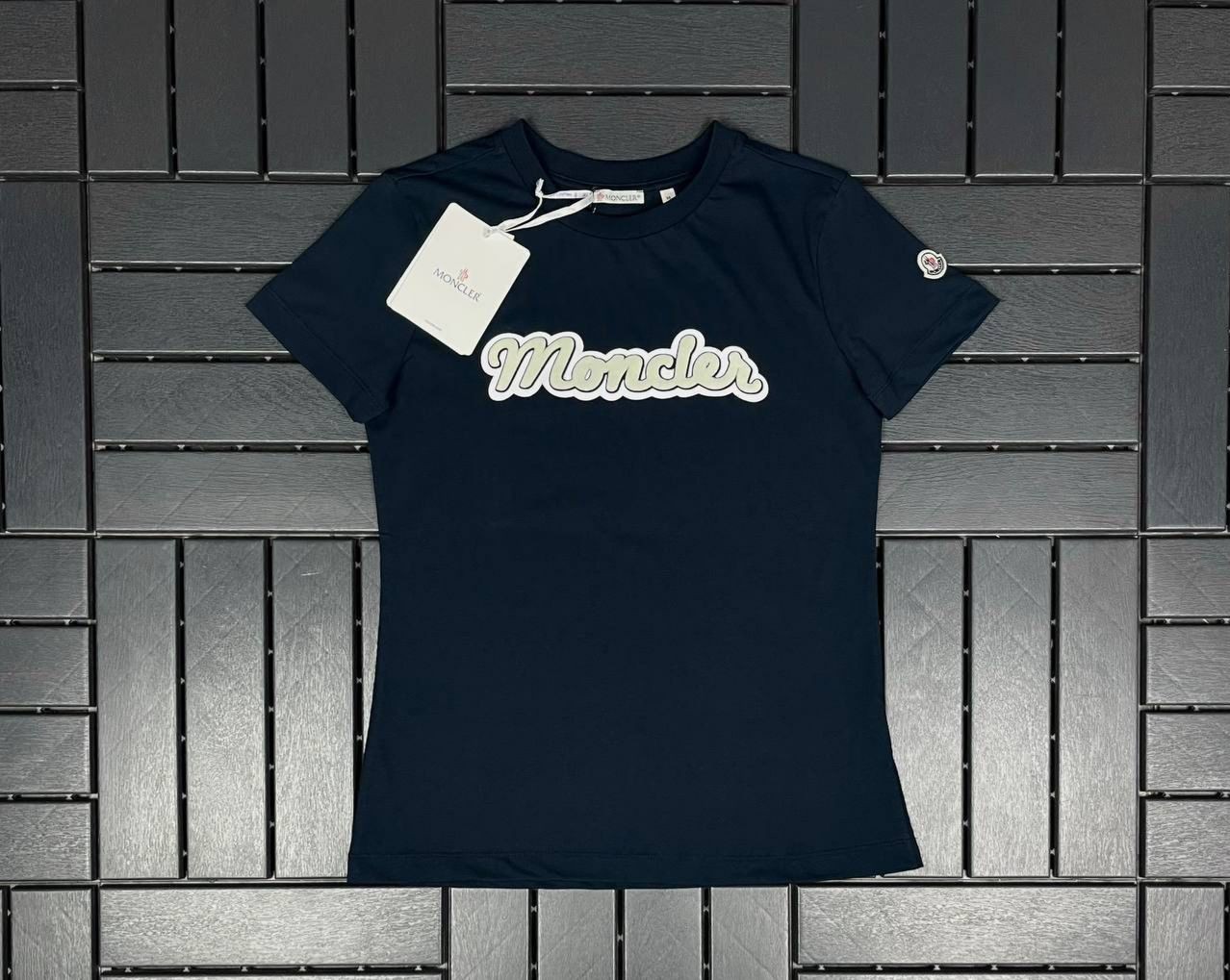 MONCLER Baskı Detaylı Lacivert Kadın T-Shirt 2578