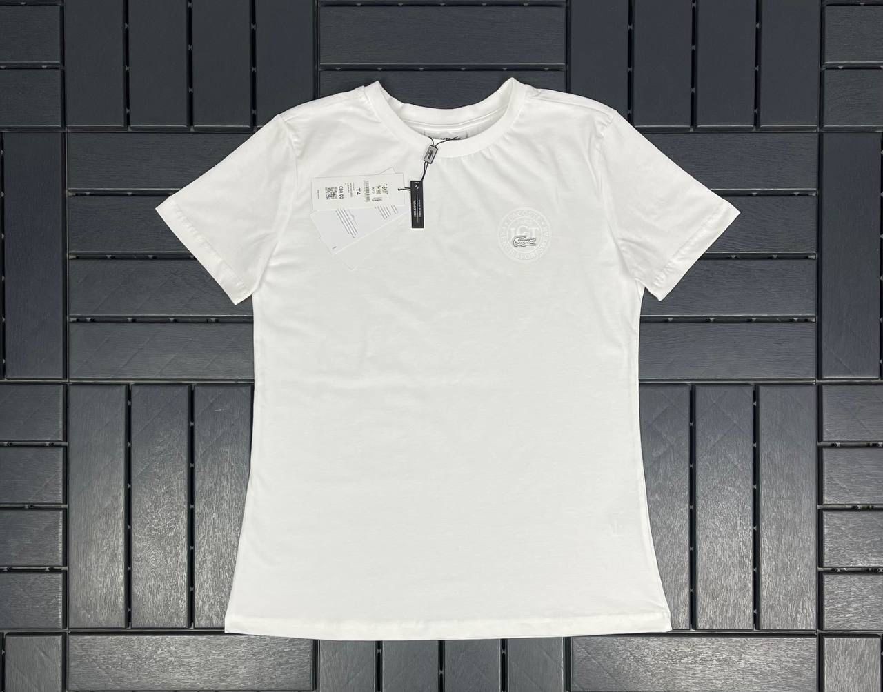 LACOSTE Baskı Detaylı Beyaz Kadın T-Shirt 2600