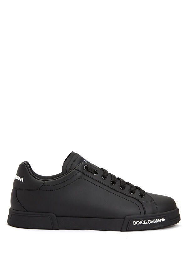 Dolce Gabbana Calfskin Nappa Portofine Sneakers Siyah