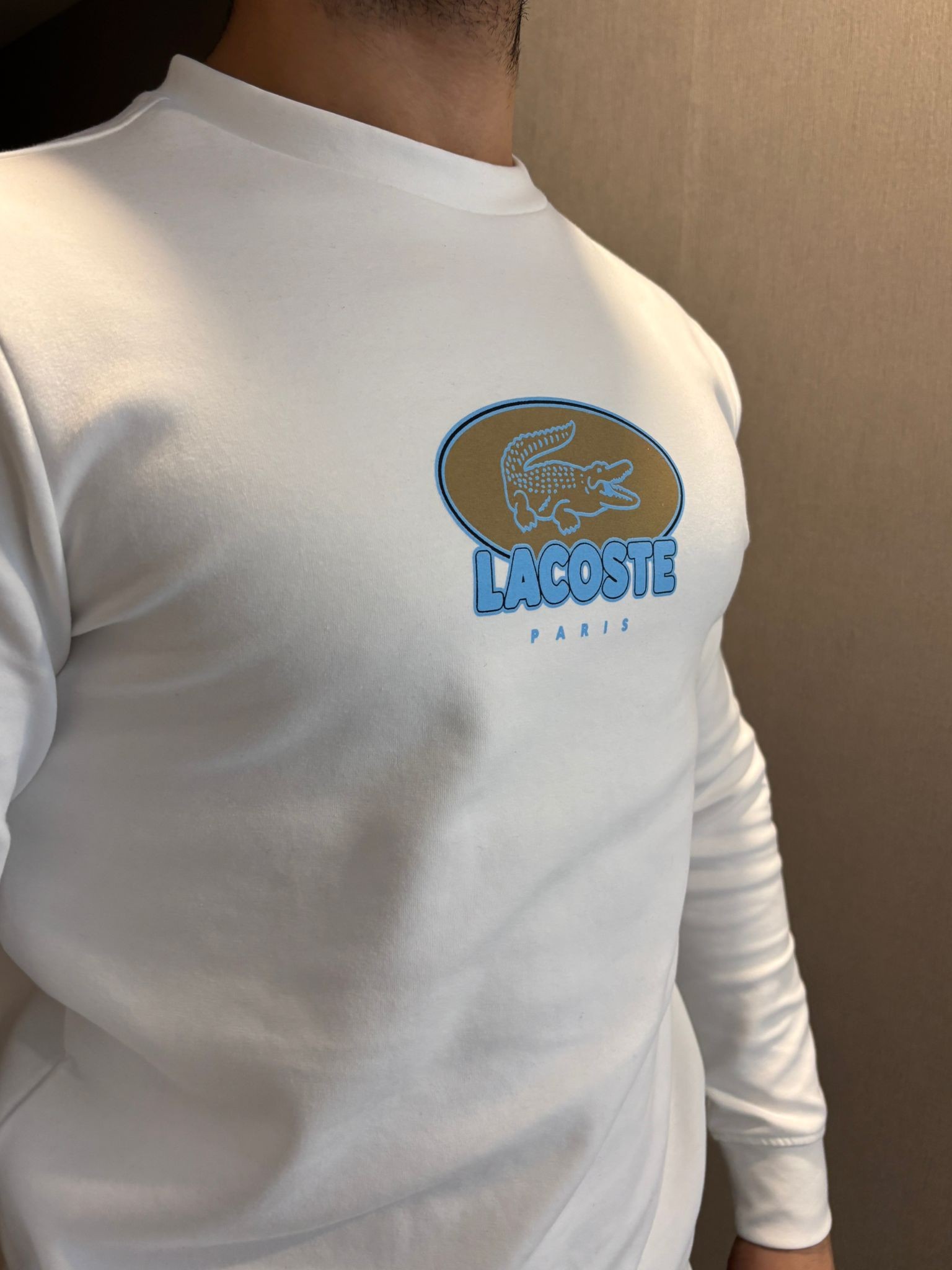 Lacoste Baskı Detaylı Pamuk Erkek Sweatshirt