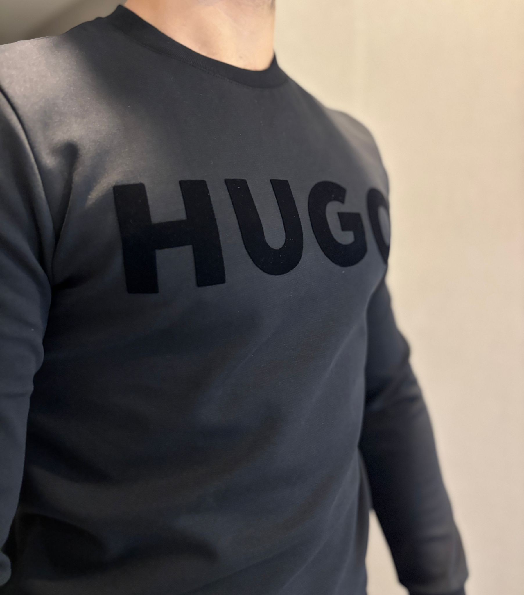 Hugo Yazı Detaylı Erkek Sweatshirt