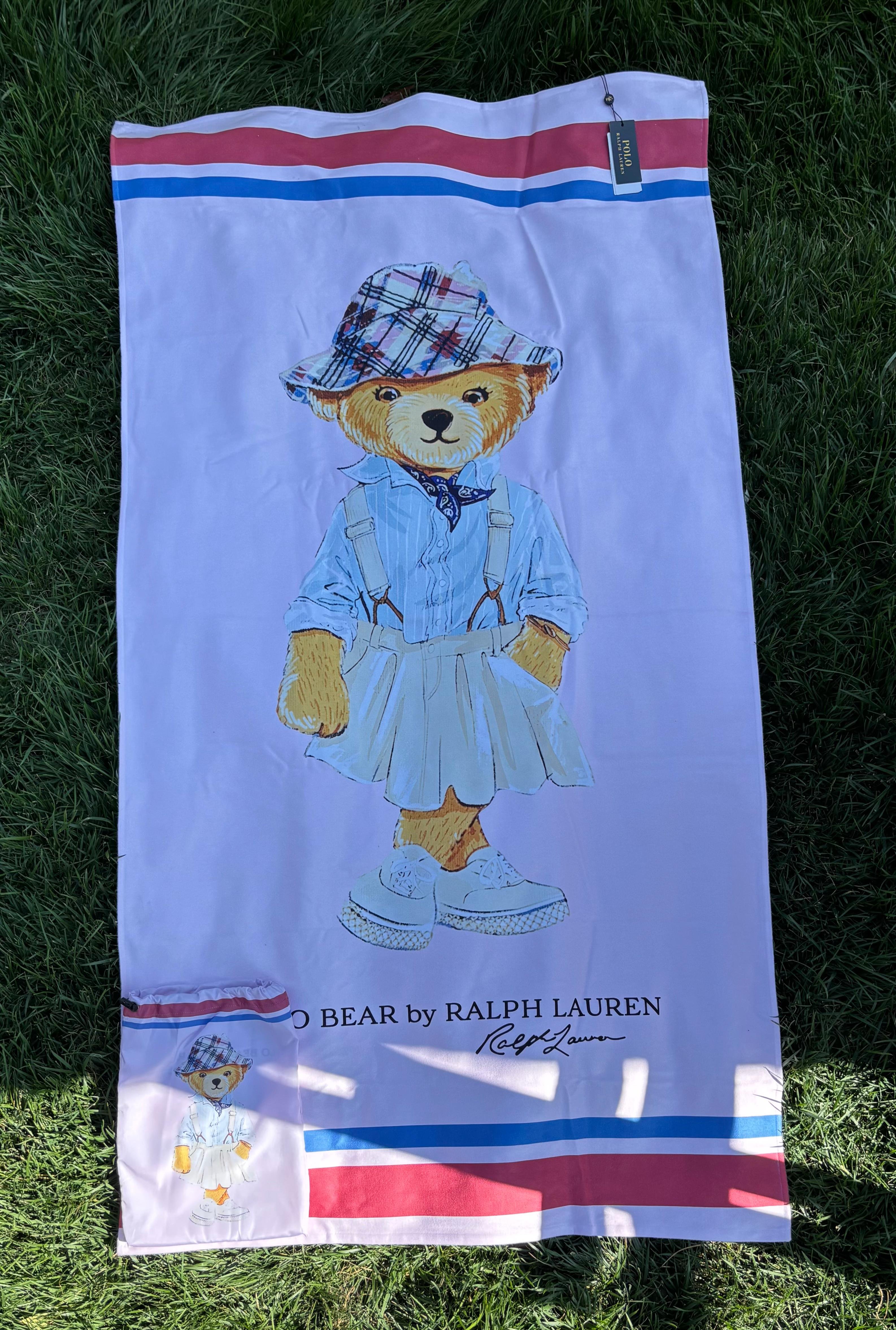 Polo Ralph Lauren Beyaz Büyük Boy Taşıma Çantalı Plaj Havlusu