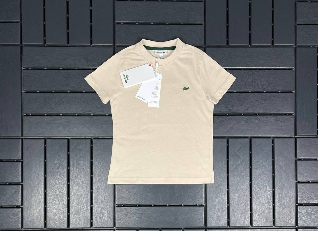 LACOSTE Logo Detaylı Bej Çocuk T-Shirt 81001