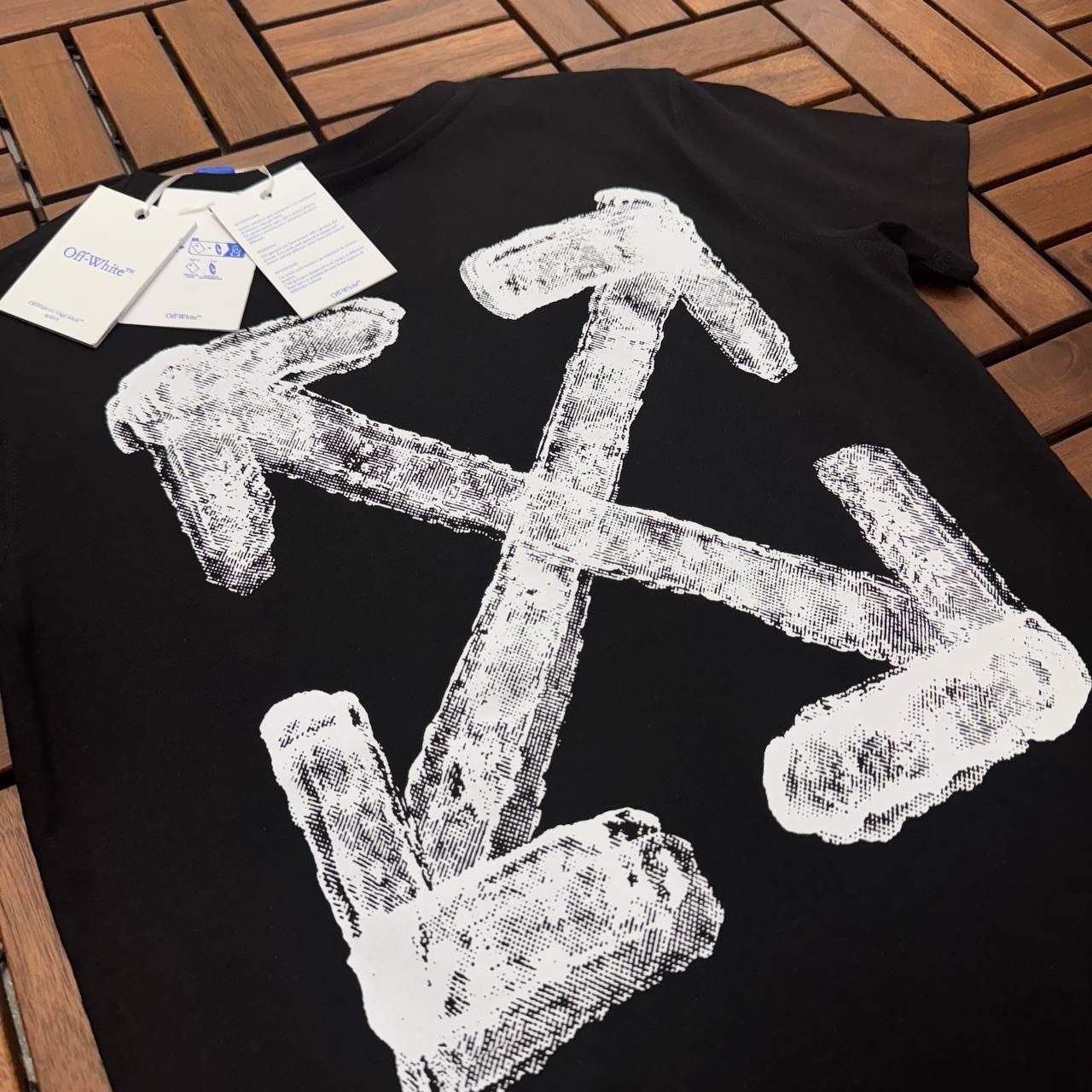 Off-White Baskılı Siyah Kadın T-Shirt ES85