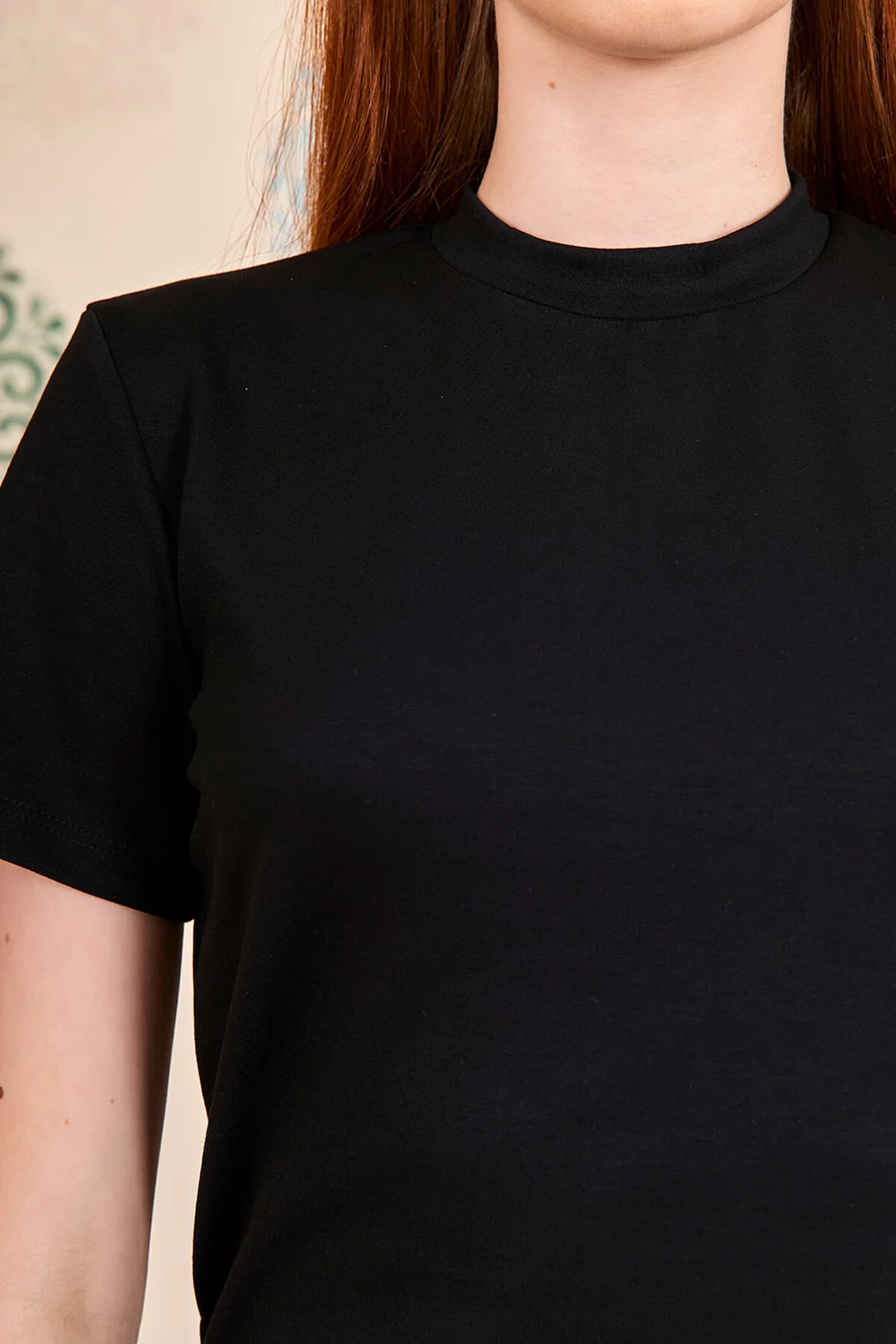 Berhani Crop Siyah Kadın T-shirt 050643