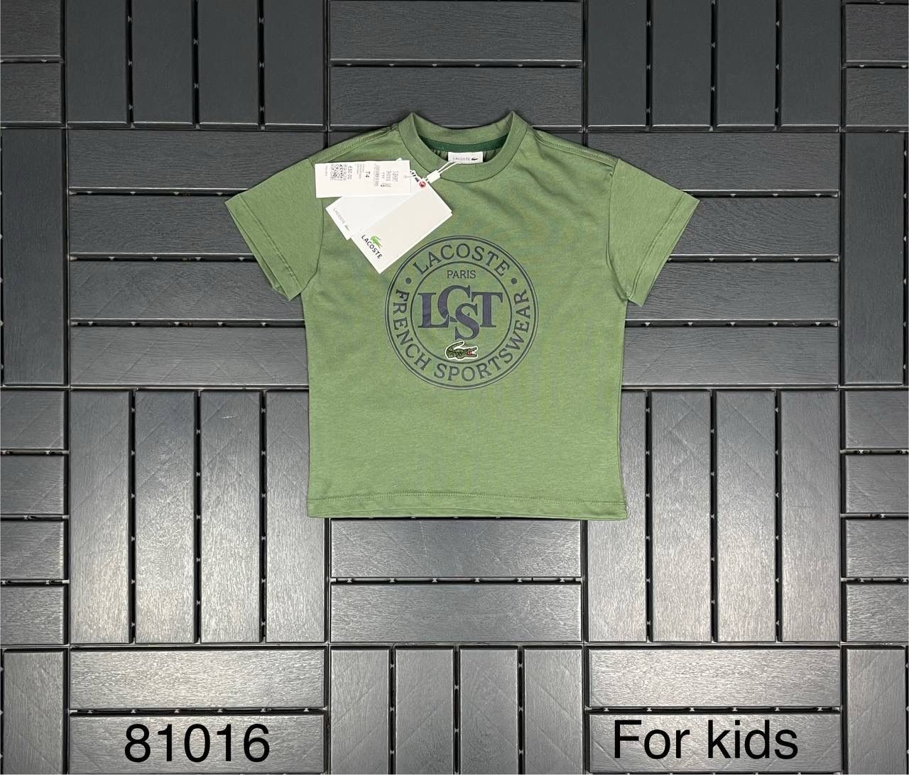 LACOSTE Baskı Detaylı Haki Çocuk T-Shirt 81016