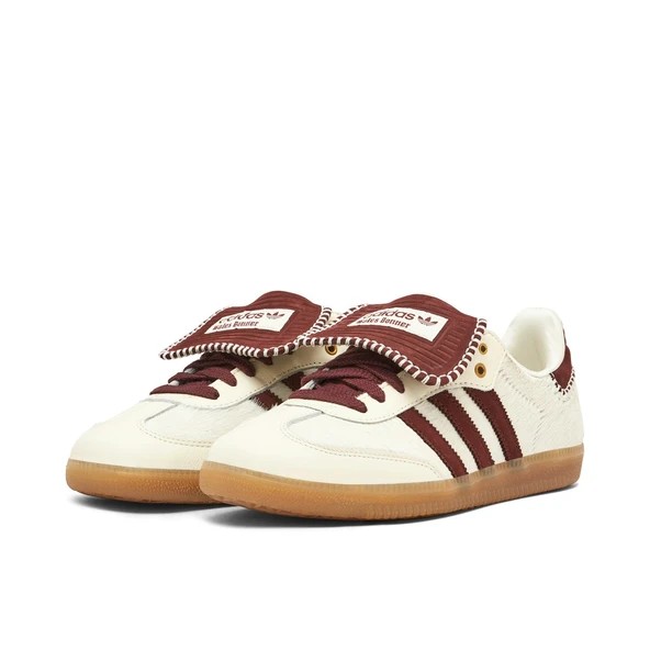 Adidas Samba  Wales Bonner White Burgundy Kadın Ayakkabı