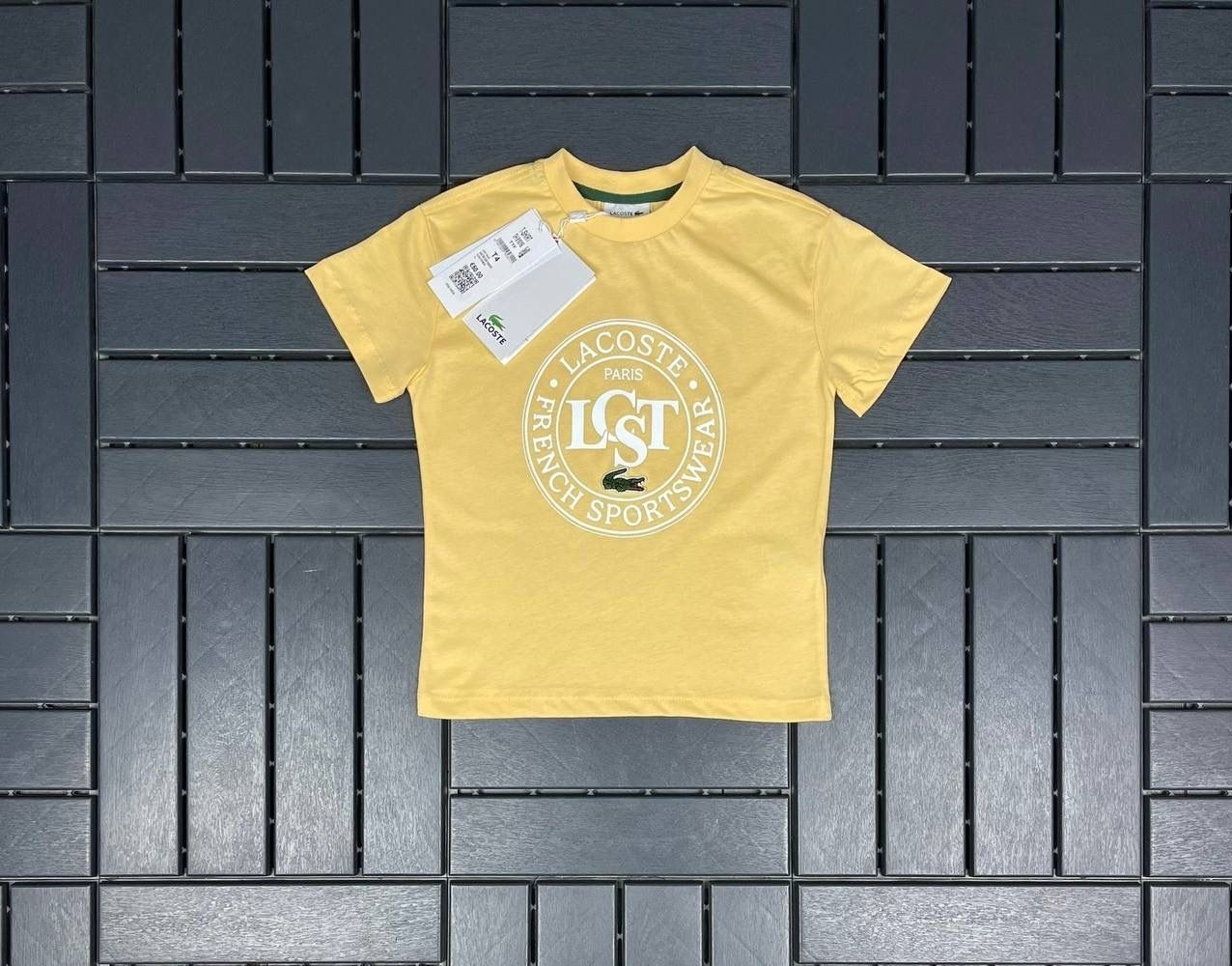 LACOSTE Baskı Detaylı Sarı Çocuk T-Shirt 81016