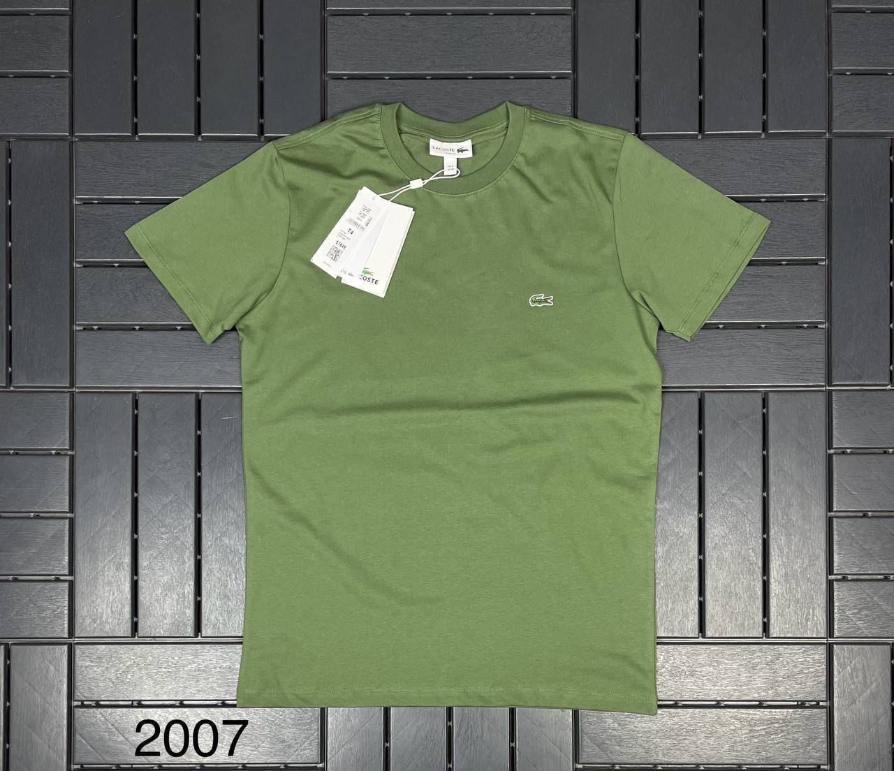 LACOSTE Bisiklet Yaka Haki Erkek T-Shirt 2007