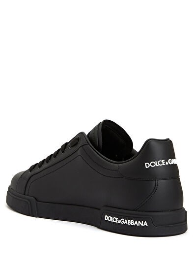 Dolce Gabbana Calfskin Nappa Portofine Sneakers Siyah