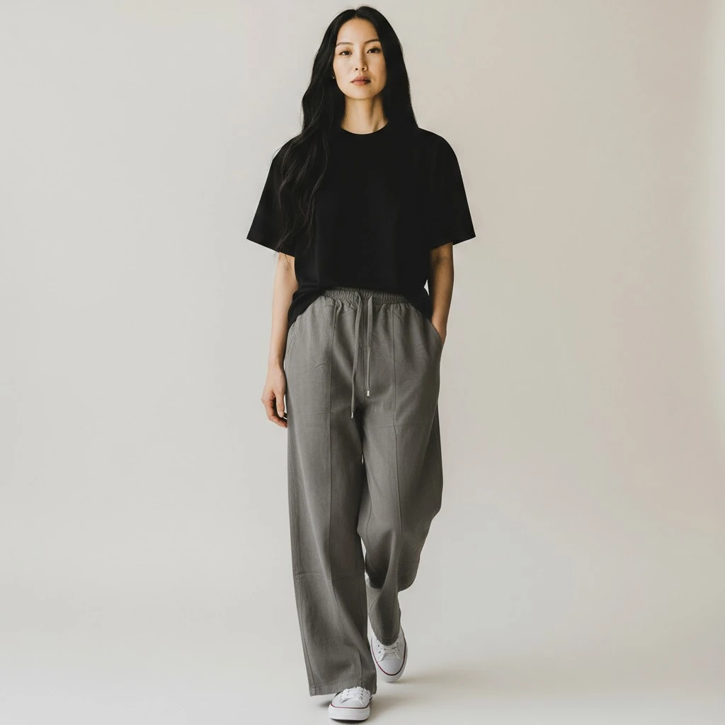  Berhani Beli Lastikli Haki Kadın Pantolon YKM3104