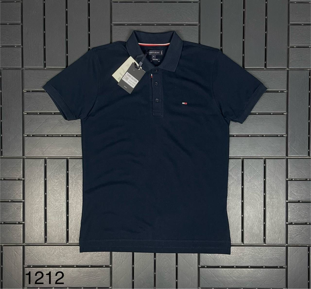 TOMMY HILFIGER Logo Detaylı Lacivert Polo Yakalı Erkek T-Shirt 1212