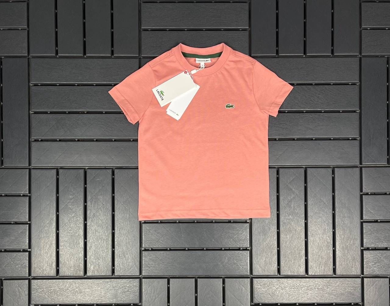 LACOSTE Logo Detaylı Pembe Çocuk T-Shirt 81001