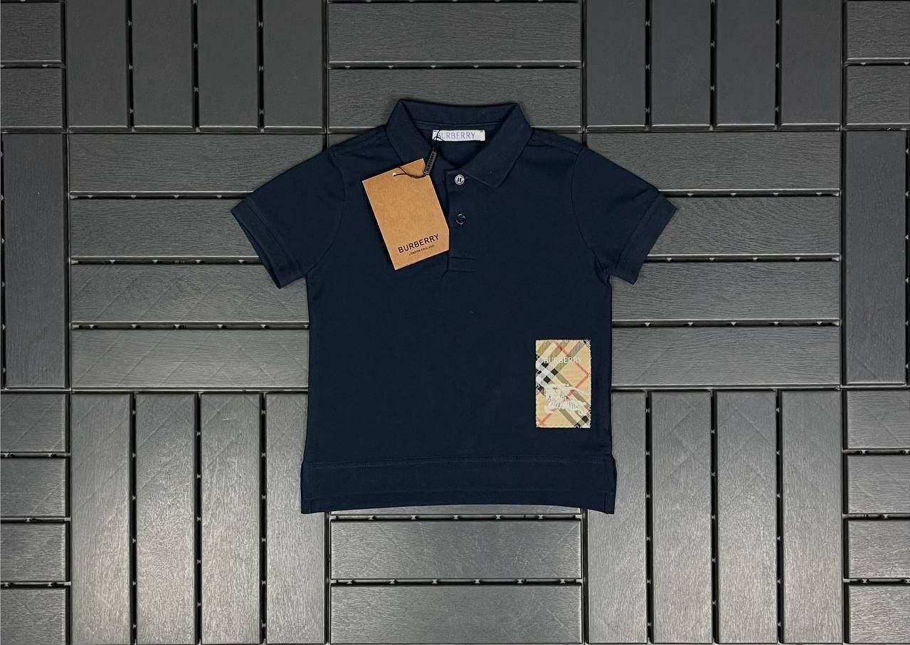 BURBERRY Polo Yaka Lacivert Çocuk T-Shirt 80005