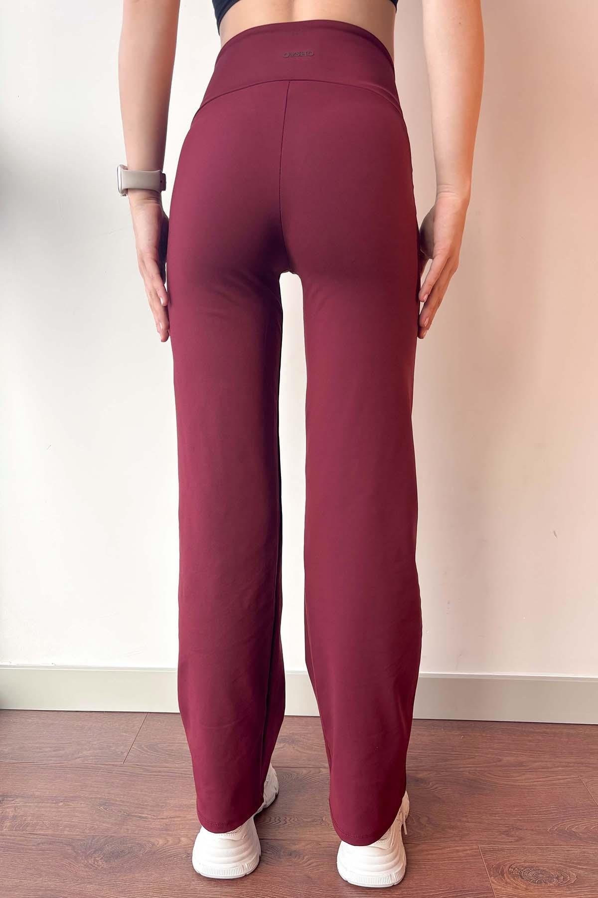 Oysho Bordo Yürüşüş Pantolonu