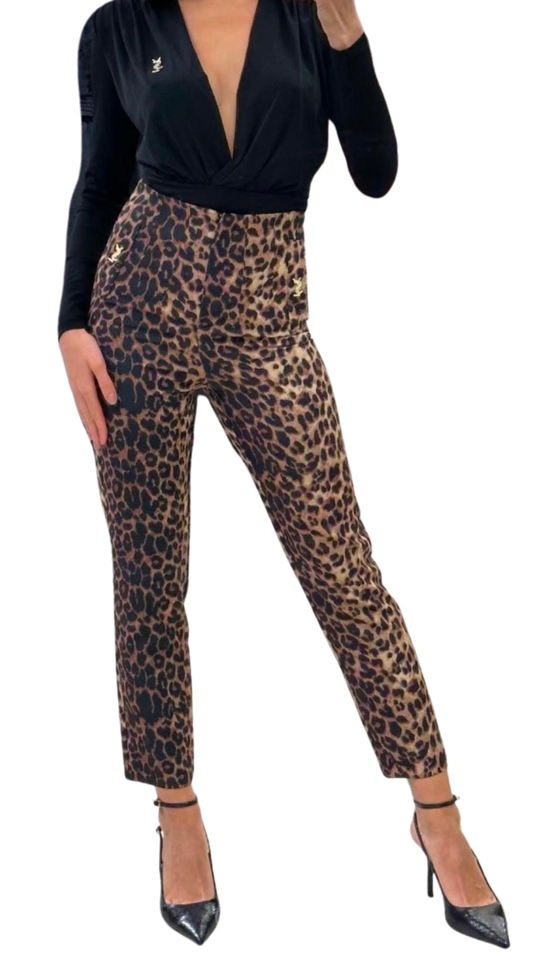 YSL Leopar Pantolon Kadın 