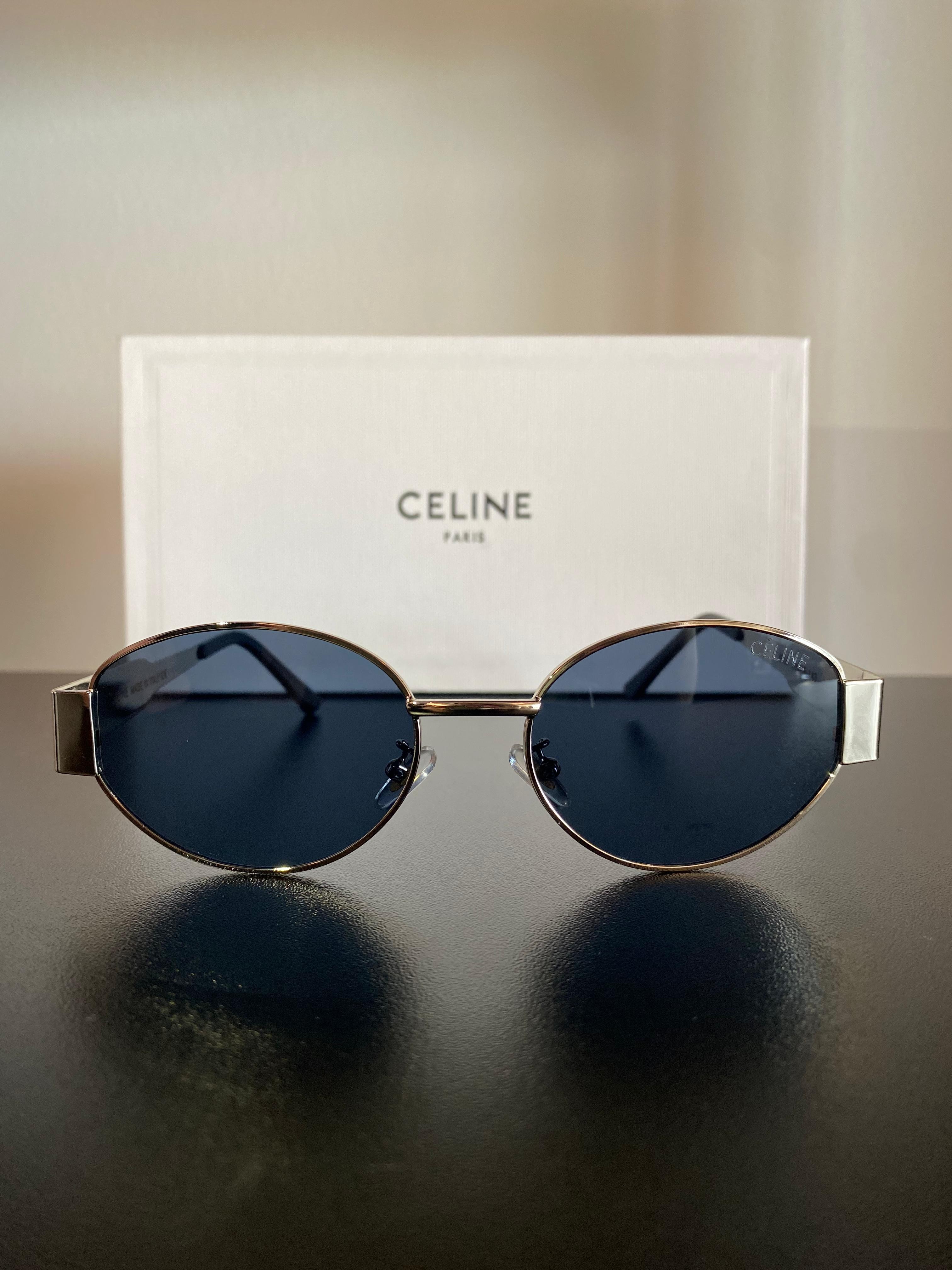Celine Kadın Gümüş Çerçeve Siyah Cam Güneş Gözlüğü