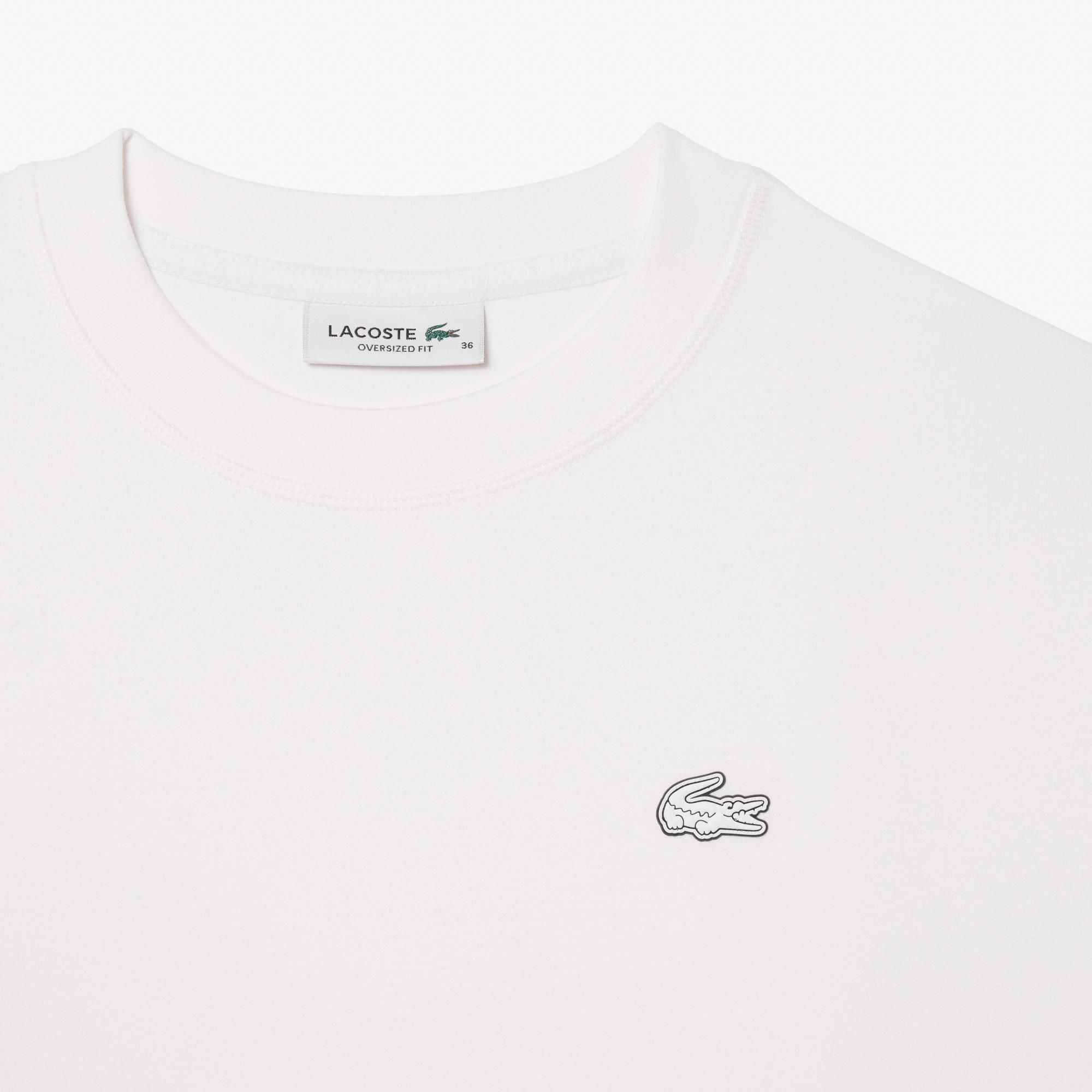 Lacoste Pike Kumaş Kadın Sweatshirt Beyaz