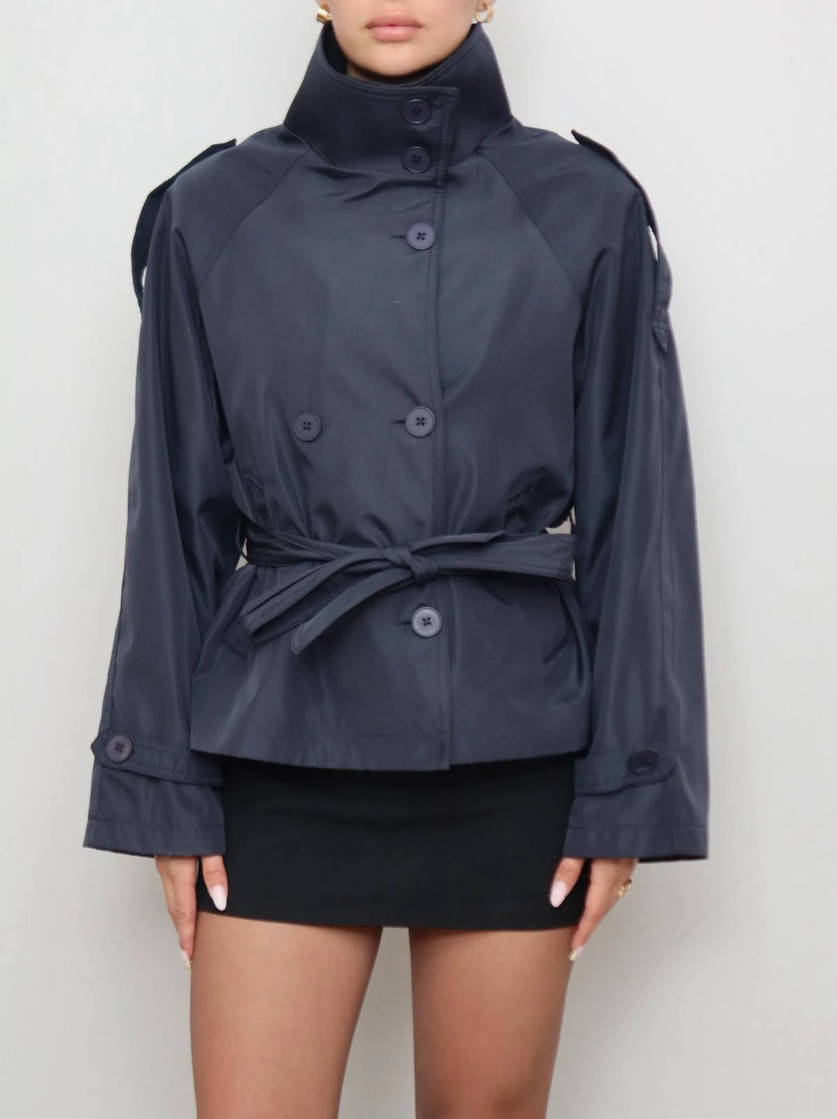 Berhani Lacivert Kadın Yarım Trenckot BRN56