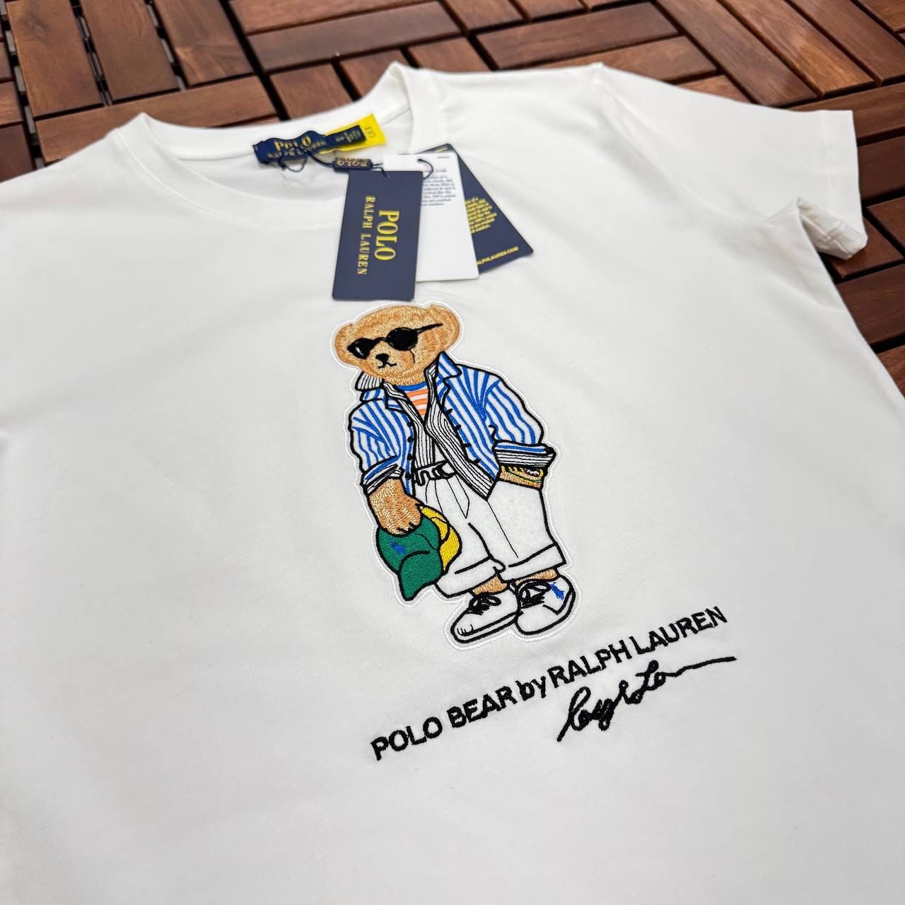 Polo Ralp Lauren Nakışlı Beyaz Kadın T-shirt