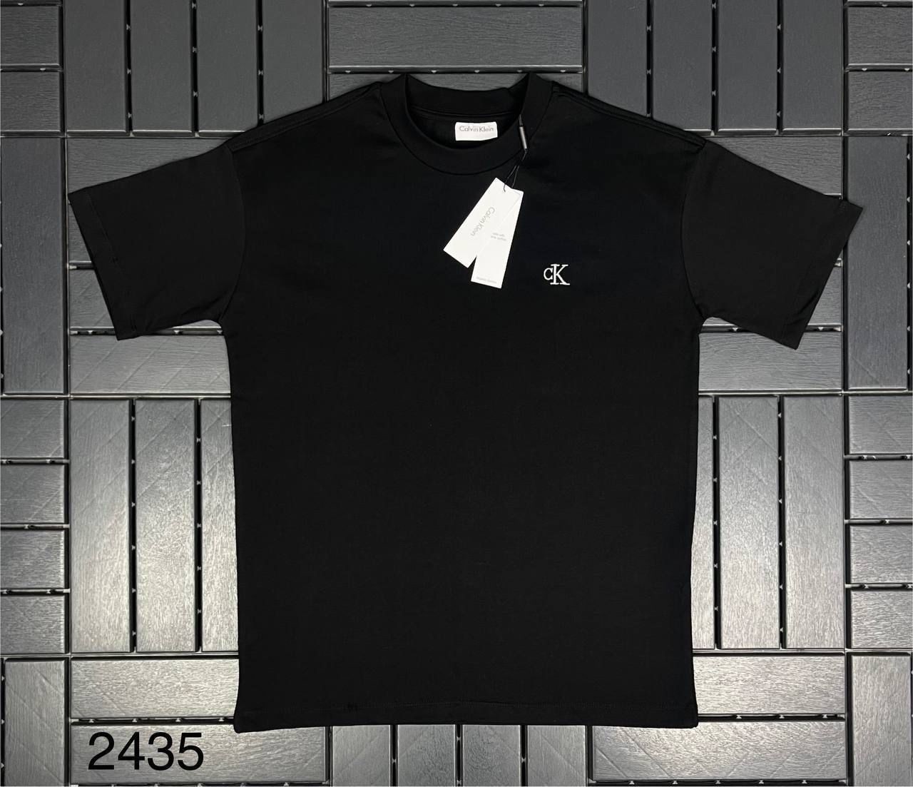 CALVIN KLEIN Nakış Detaylı Siyah Erkek T-Shirt 2435
