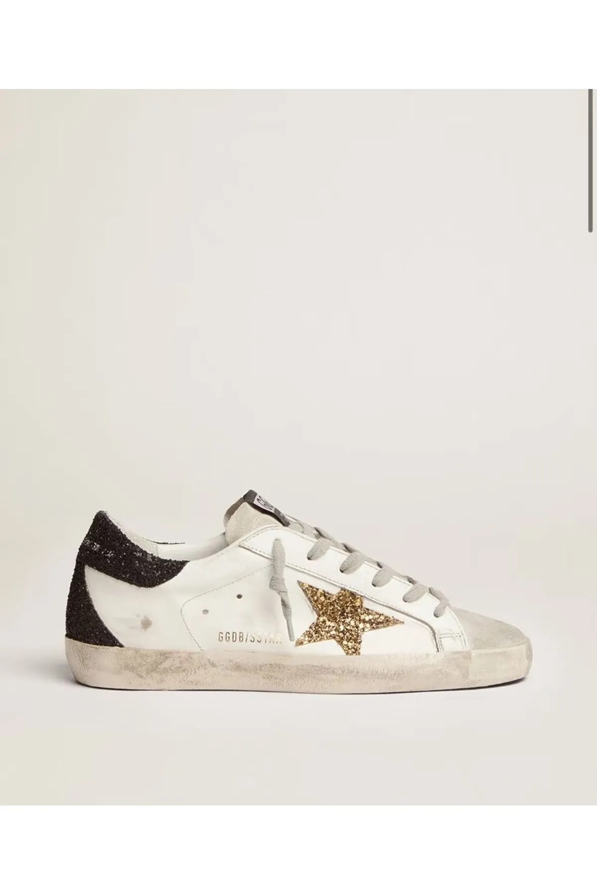 Golden Goose Super - Star Gold-Siyah Deri Kadın Sneakers