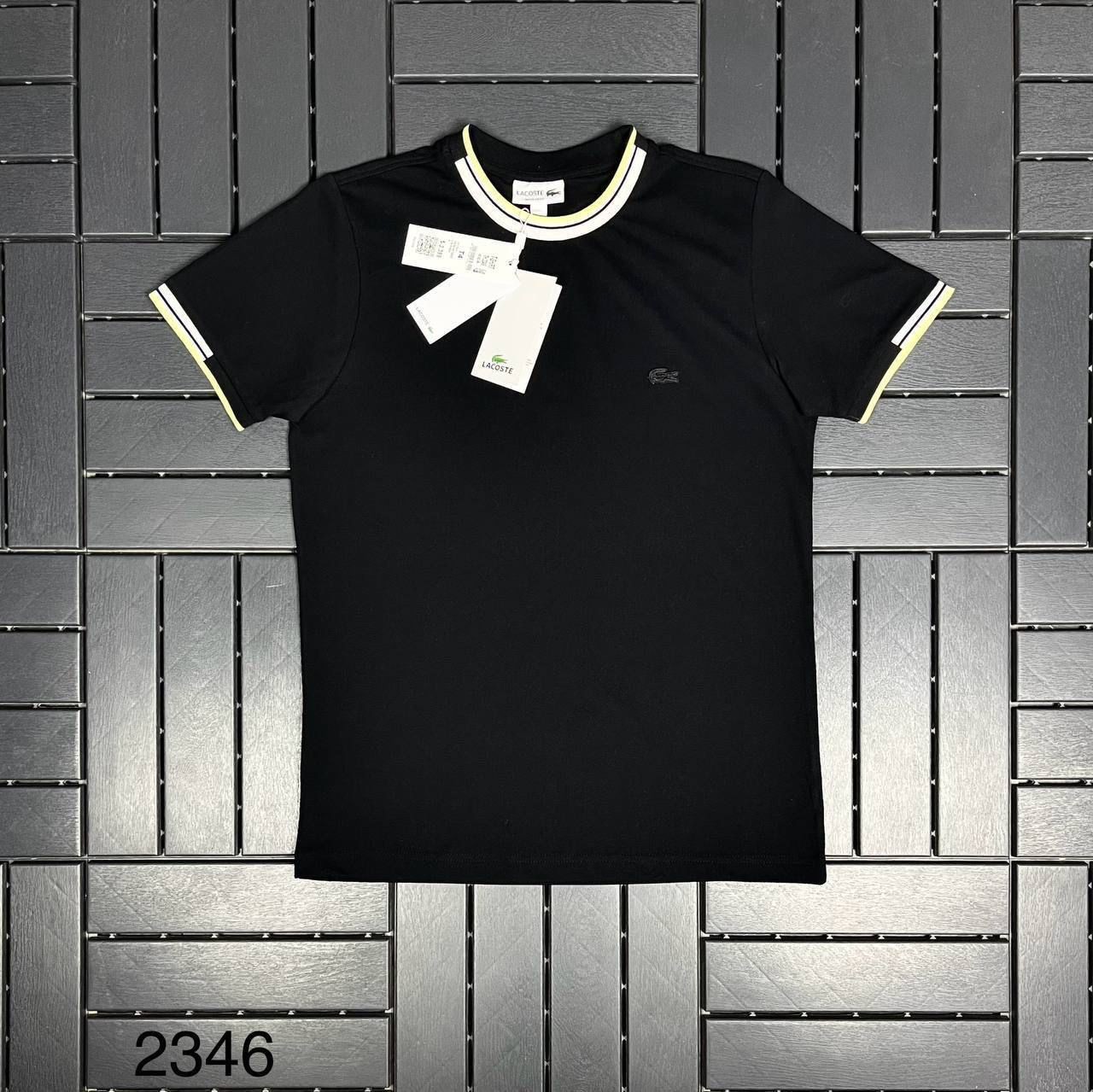 LACOSTE Yaka Detaylı Siyah Erkek T-Shirt 2346