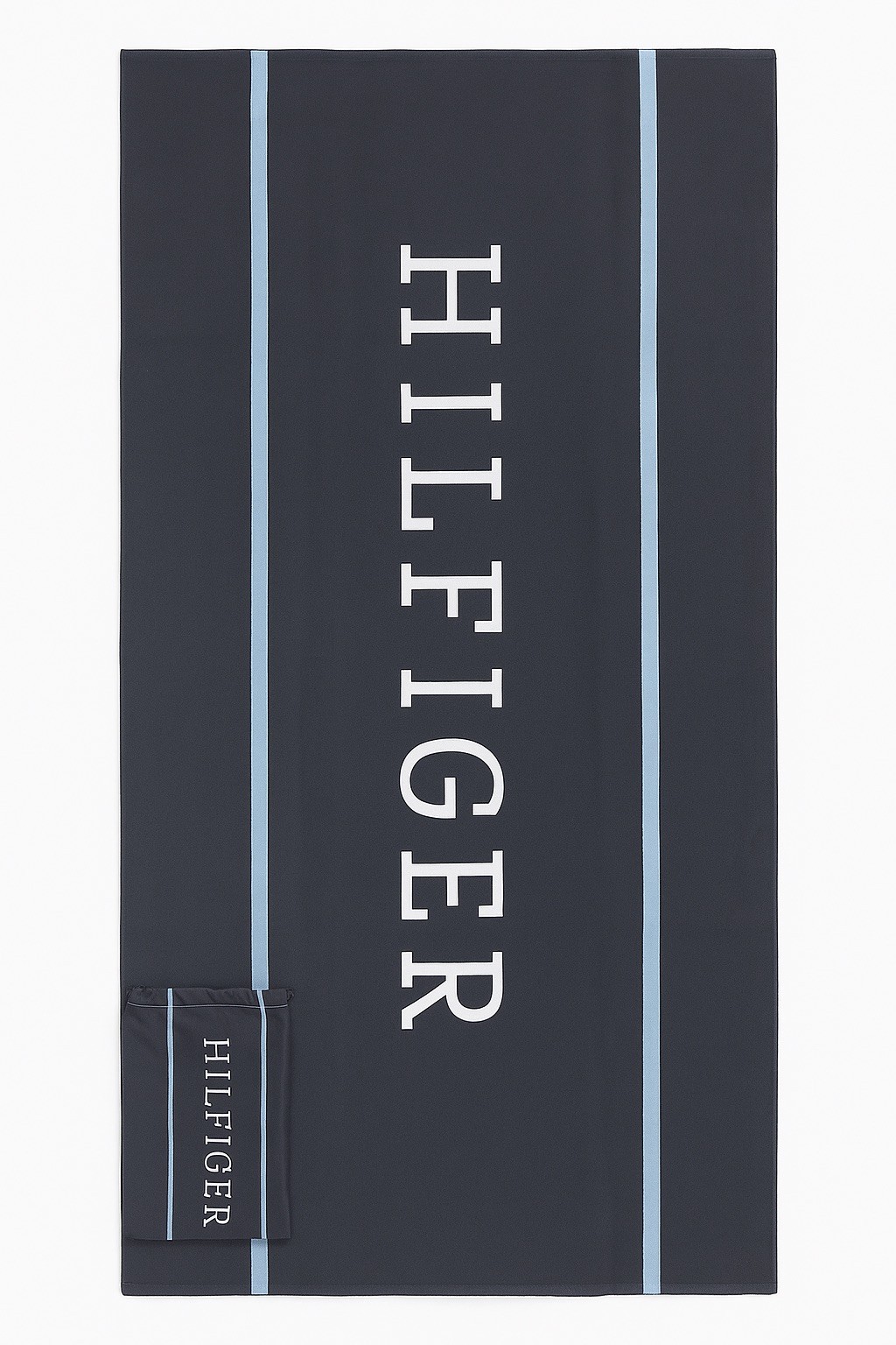 Tommy Hilfiger Lacivert Büyük Boy Taşıma Çantalı Plaj Havlusu