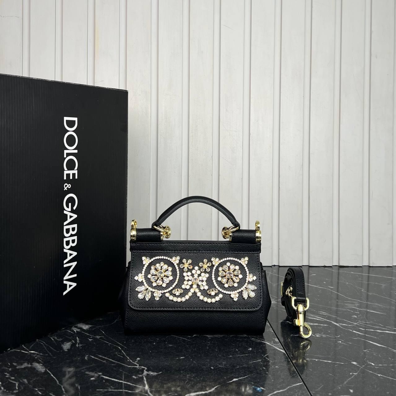 Dolce Gabbana Siyah Sicily Bag Nano 19x12 cm