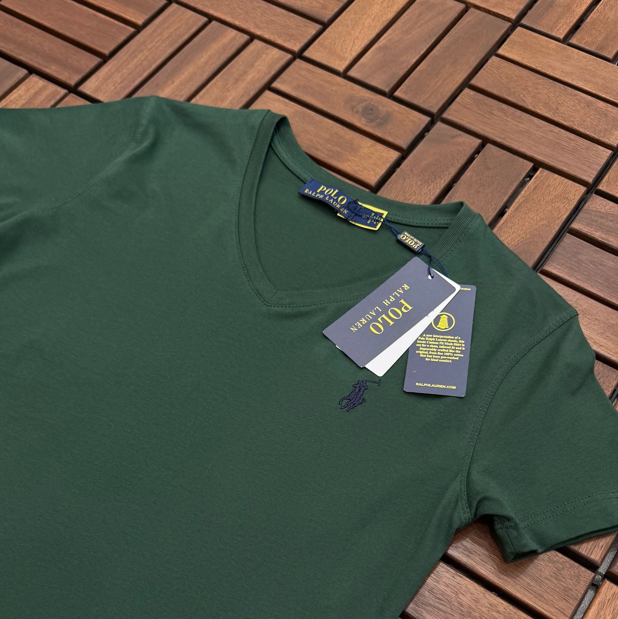 POLO Nakış Detaylı Yeşil Kadın T-Shirt BES167