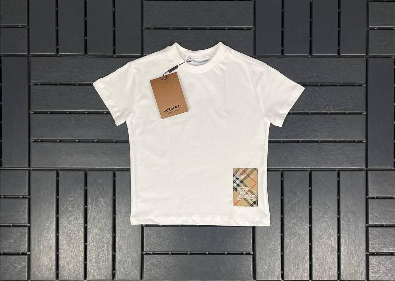 BURBERRY Nakış Detaylı Beyaz Çocuk T-Shirt 81013