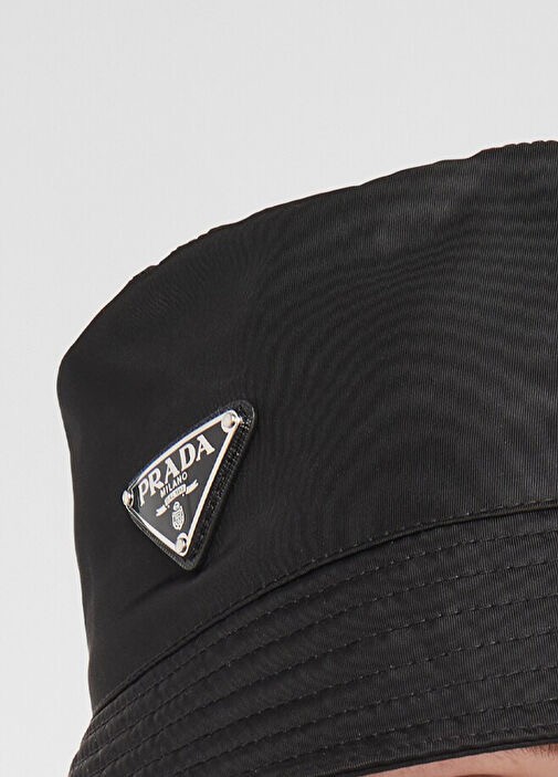 Prada Siyah Re-Nylon Kadın Balıkçı Şapkası